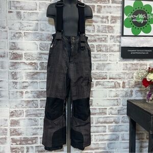 Weatherproof snow bibs Charcoal Suspender Pants kids size 5/6